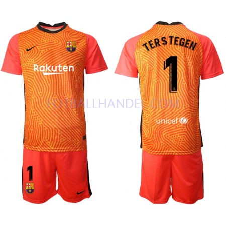 Barn Fotballdrakter Keeper FC Barcelona TER Stegen 1 2020-21 Kortermet M003